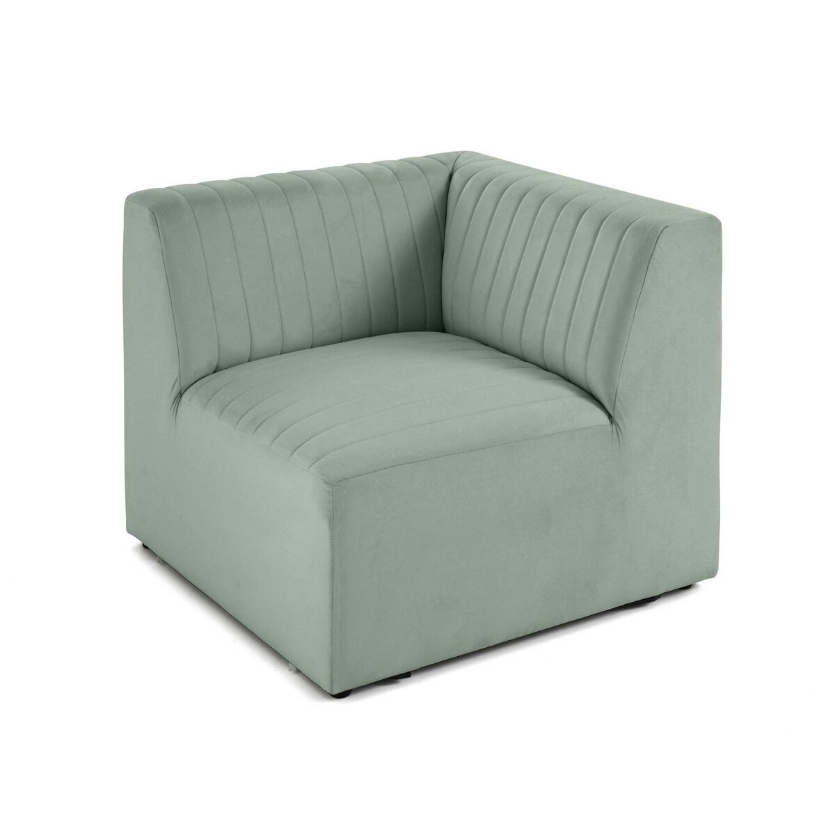 LISA DESIGN Nova - module d'assise d'angle réversible - en velours