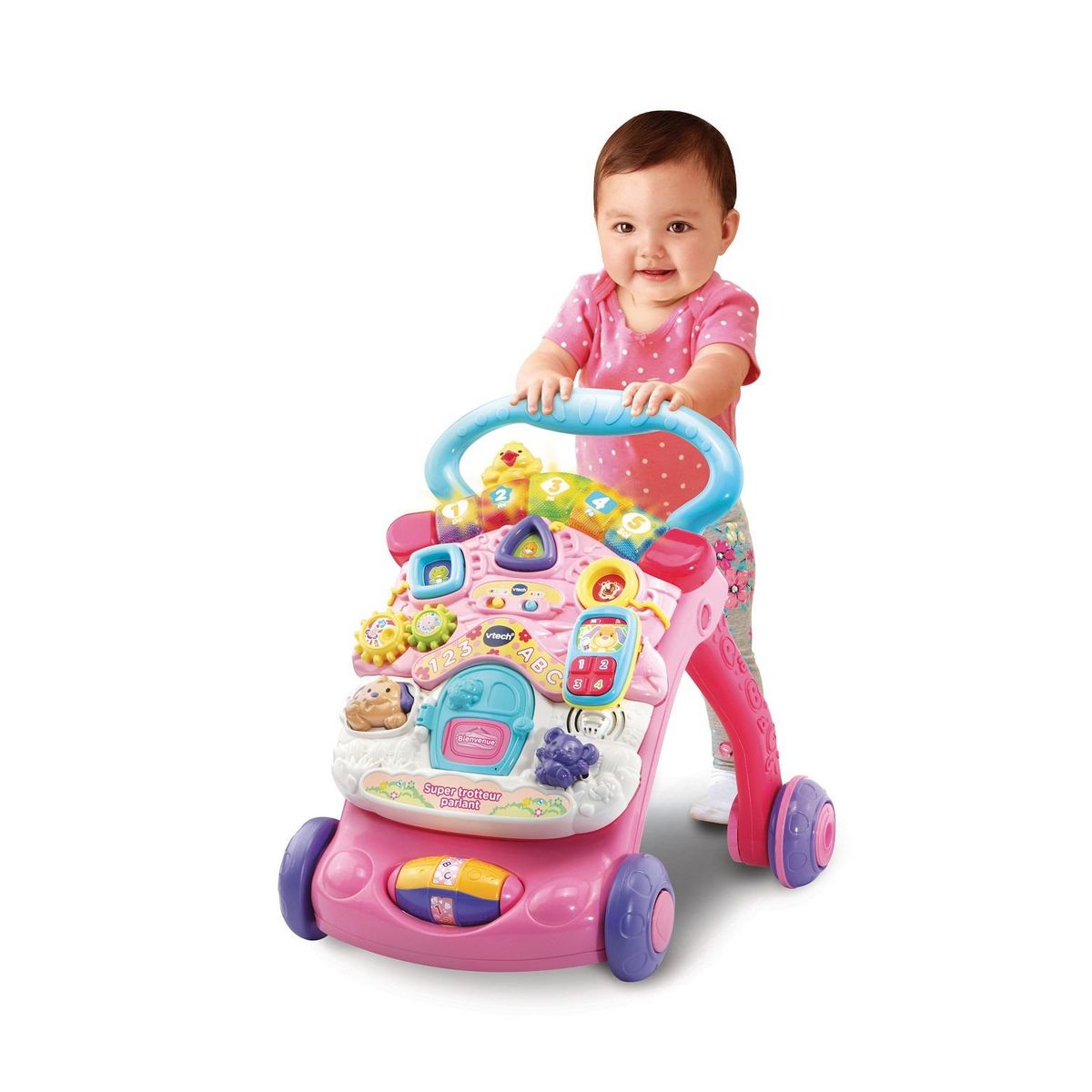 VTECH Super trotteur parlant 2 en 1 rose