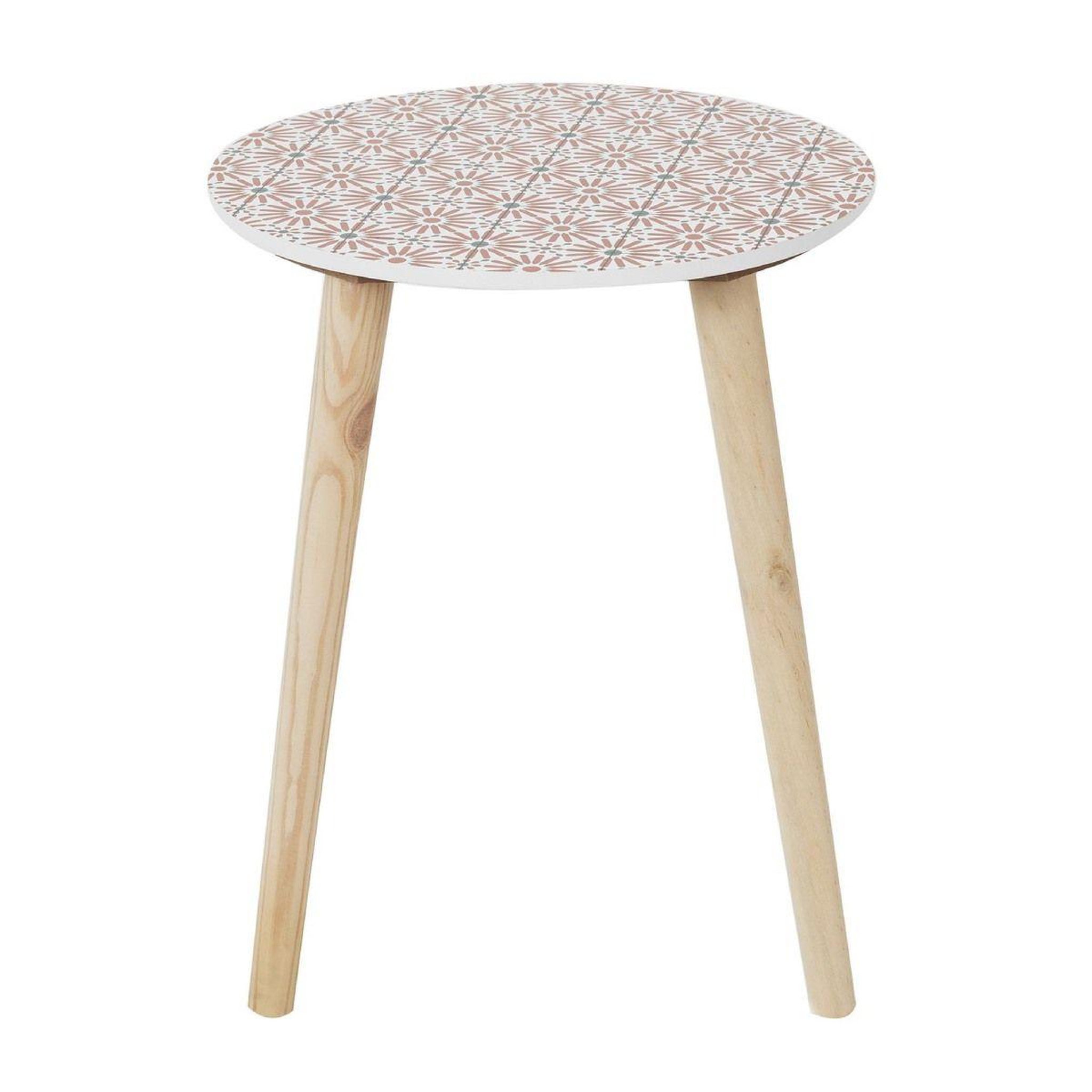 Voir la diapositive 4 : The Home Deco Factory Lot de 2 tables gigognes d'appoint  patio  48cm rouge & noir
