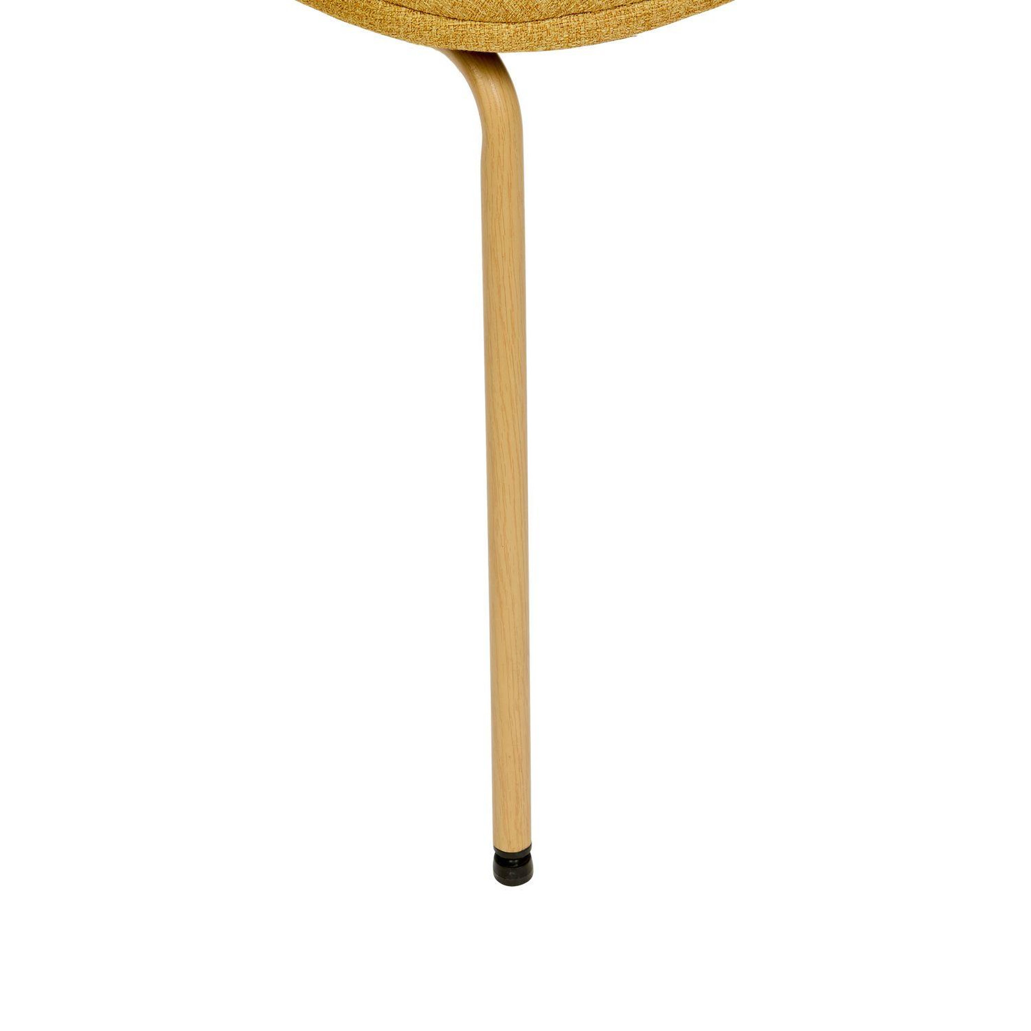 Voir la diapositive 4 : TOILINUX Lot de 4 chaises en tissu et pieds métal neora