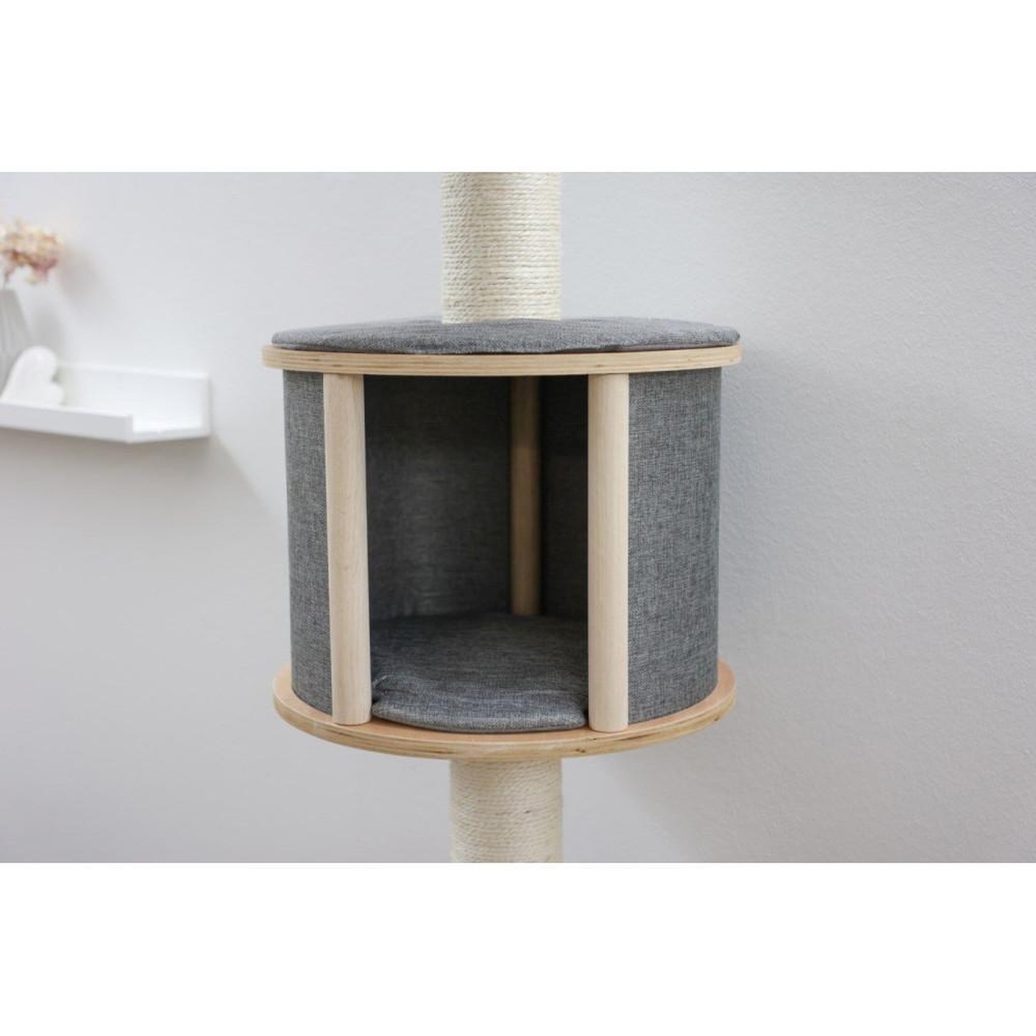 Voir la diapositive 5 : KERBL Arbre a chat mural - H. 168 cm - Dolomit Tofana - KERBL - Gris