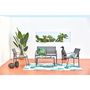 Voir la diapositive 6 : CONCEPT USINE Salon jardin bas gris 4 places en acier ETIORA