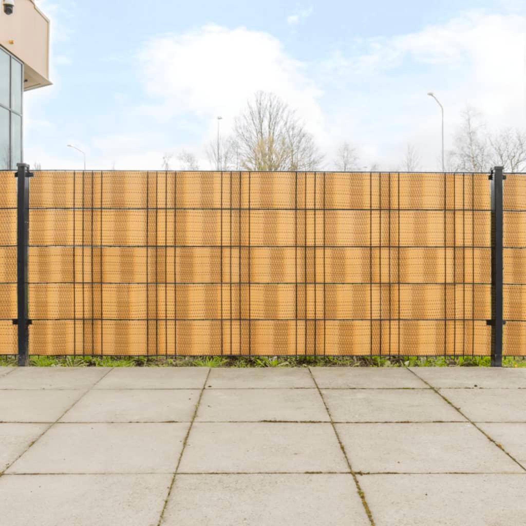 VIDAXL Paravents de balcon 10 pcs marron clair 255x19cm resine tressee