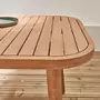 SWEEEK Table de jardin en bois d'eucalyptus . 6 places intérieur / extérieur