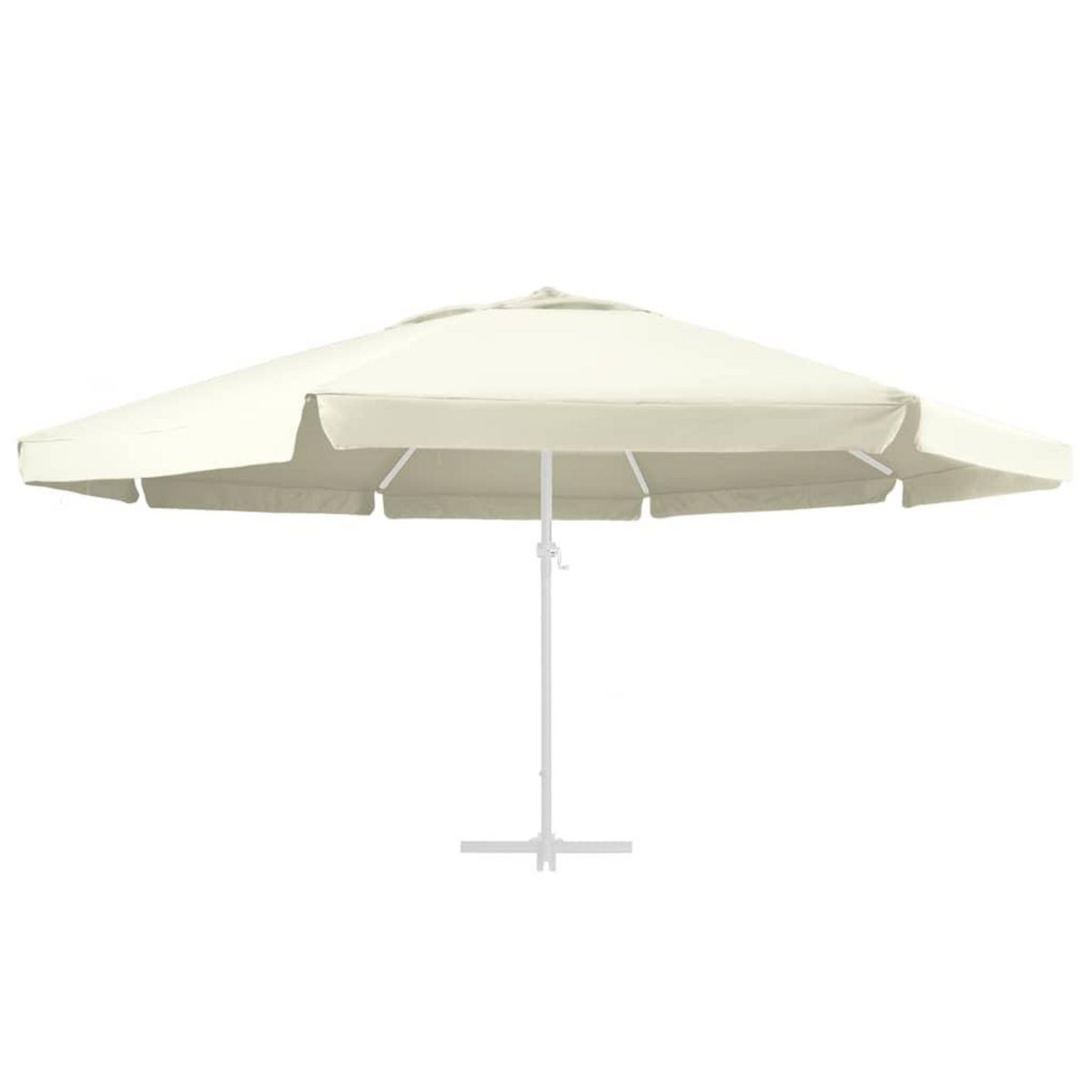VIDAXL Tissu de remplacement pour parasol d'exterieur Sable 610 cm