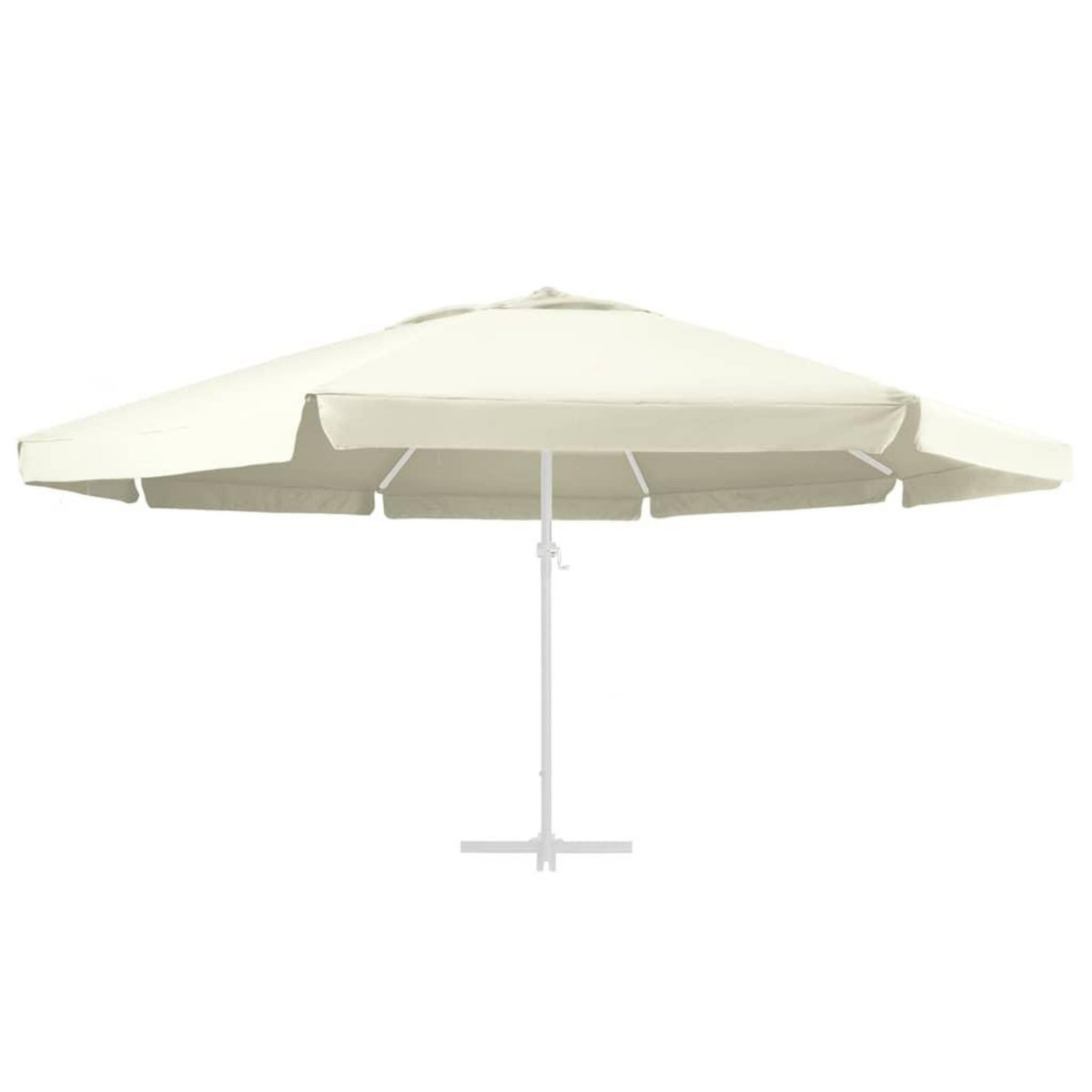 VIDAXL Tissu de remplacement pour parasol d'exterieur Sable 610 cm