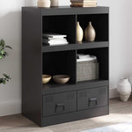 VIDAXL Buffet haut noir 67x39x95 cm acier