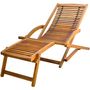 Voir la diapositive 2 : VIDAXL Chaise de terrasse avec repose-pied Bois d'acacia solide