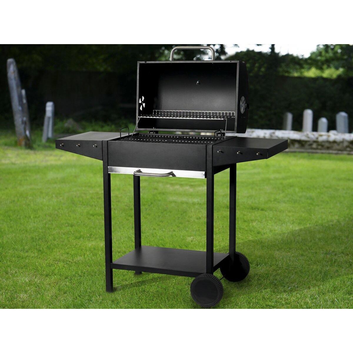 Habitat et Jardin Barbecue charbon de bois  Bizon  - 119 x 50 x 101 cm - Noir