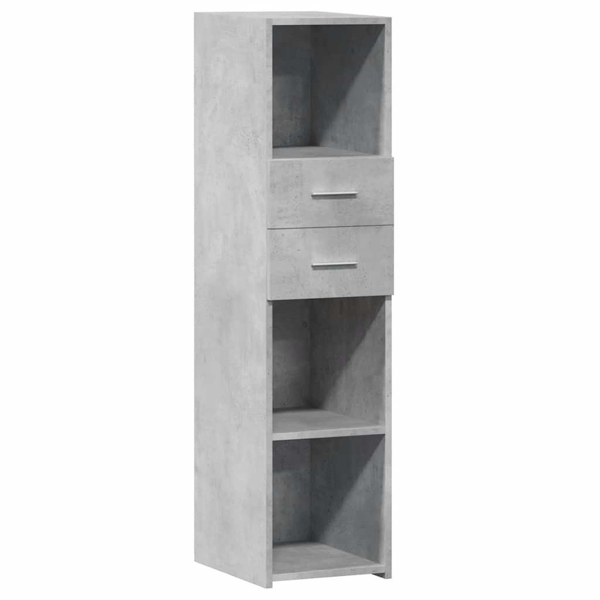 Voir la diapositive 2 : VIDAXL Buffet haut gris beton 30x42,5x124 cm bois d'ingenierie