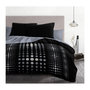 Voir la diapositive 1 : HOME LINGE PASSION Parure de couette microfibre Steevy - 1 housse de couette 240x260 cm + 2 taies 63x63 cm - Noir - HOME LINGE PASSION