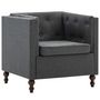 Voir la diapositive 2 : VIDAXL Fauteuil gris fonce tissu
