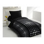 Voir la diapositive 1 : HOME LINGE PASSION Parure de couette microfibre Steevy - 1 housse de couette 140x200 cm + 1 taie 63x63 cm - Noir - HOME LINGE PASSION