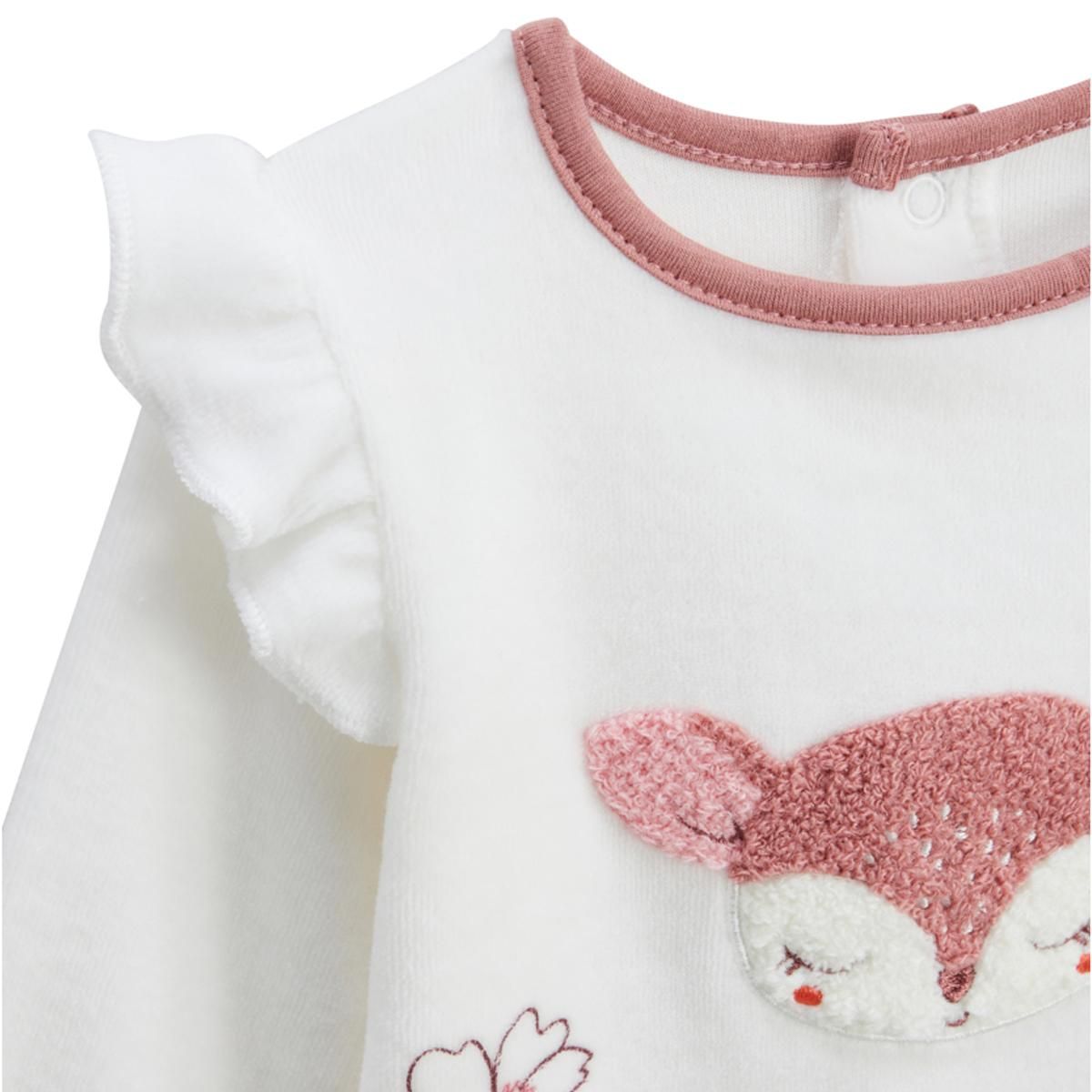Petit Béguin Ensemble bébé sweat et pantalon en velours Oona