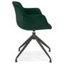 Voir la diapositive 3 : Paris Prix Fauteuil Design en Velours  Loana  80cm Vert