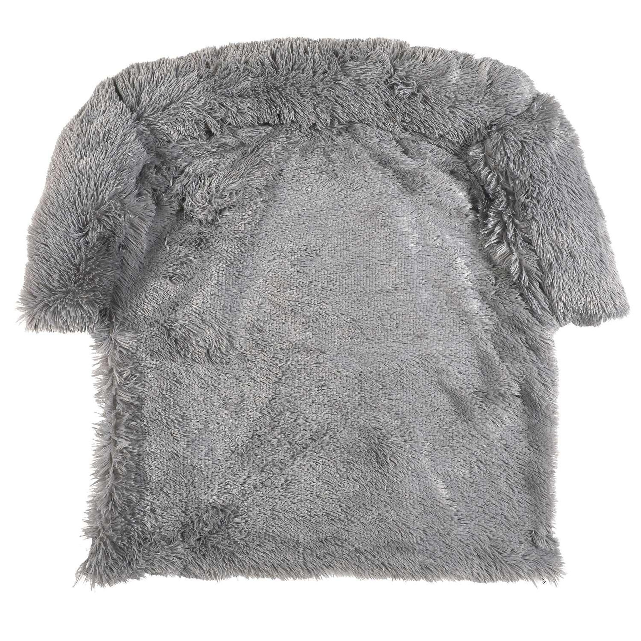 Voir la diapositive 5 : The concept Factory Plaid couverture de canapé pour chien et chat - Gris