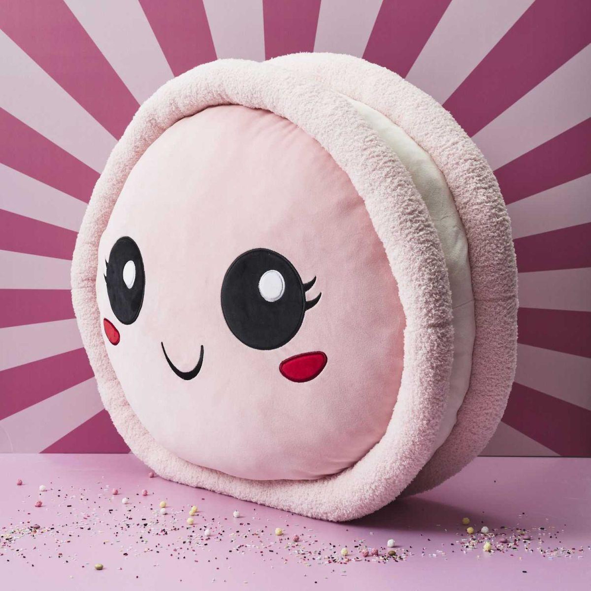 Voir la diapositive 3 : The concept Factory Peluche enfant macaron  kawaii  70cm rose