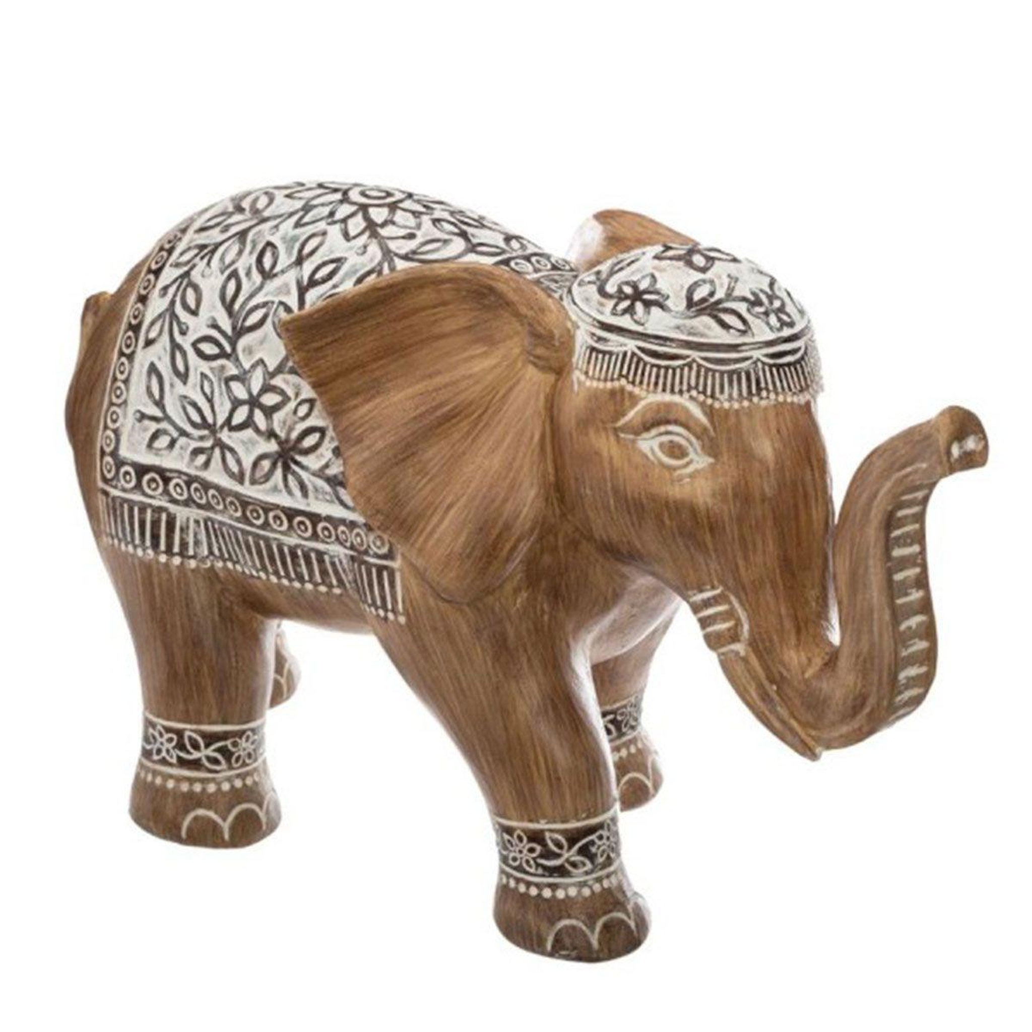 ATMOSPHERA Statue déco en résine  eléphant  11cm naturel