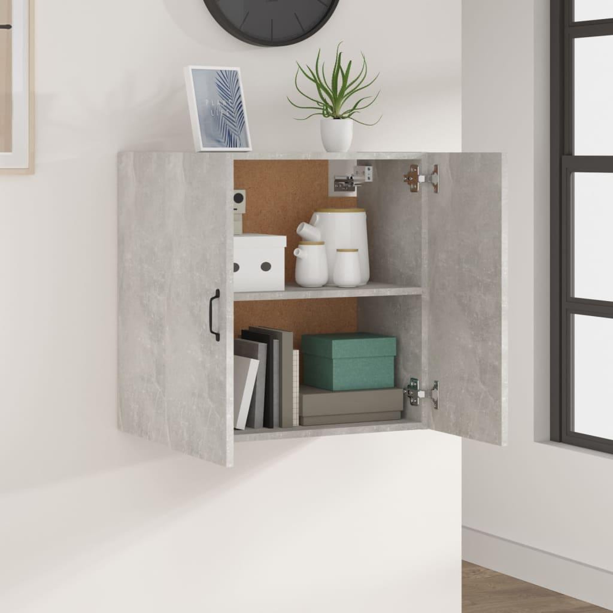 Voir la diapositive 3 : VIDAXL Armoire murale Gris beton 60x31x60 cm Bois d'ingenierie