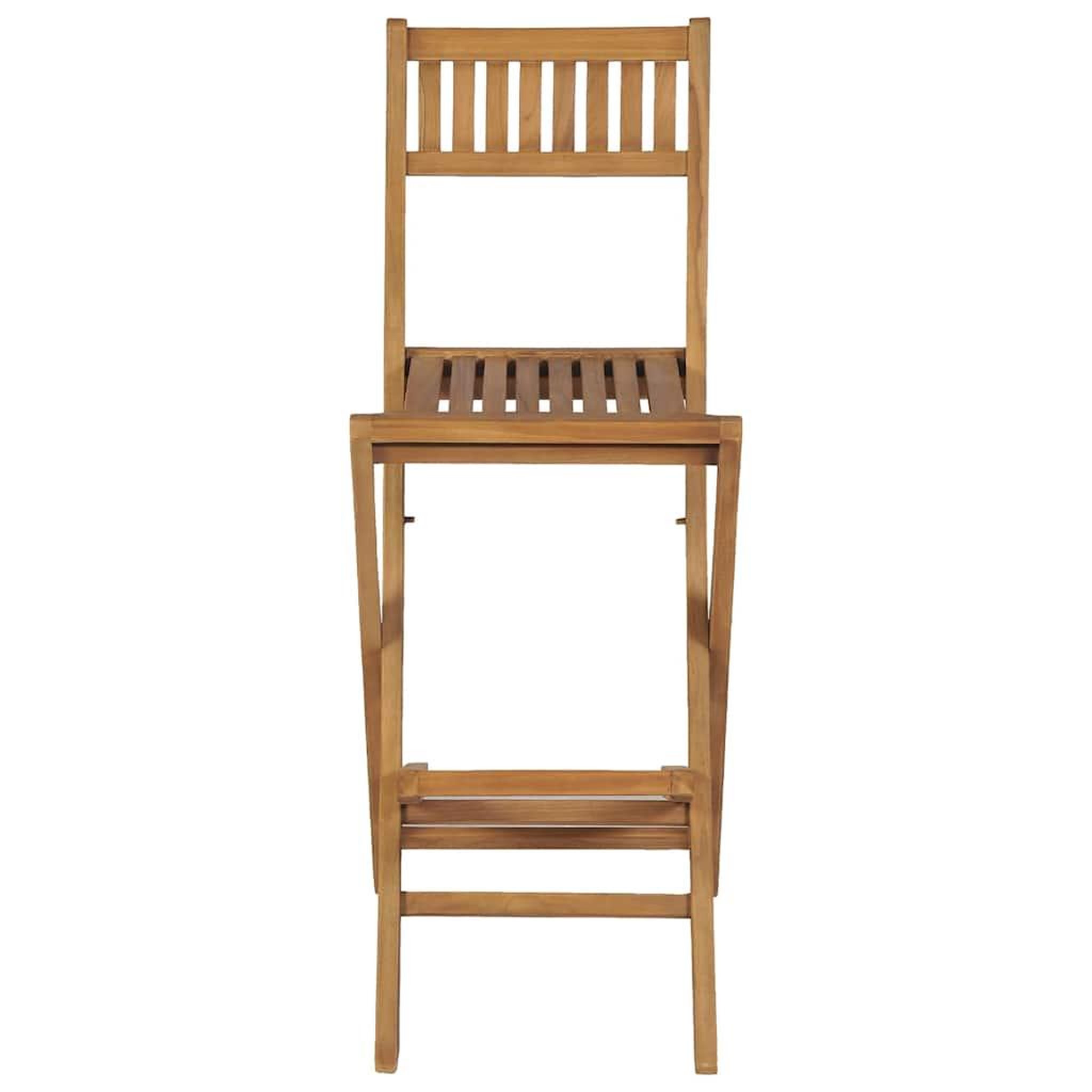 Voir la diapositive 2 : VIDAXL Tabourets pliables de bar d'exterieur lot de 2 bois teck solide