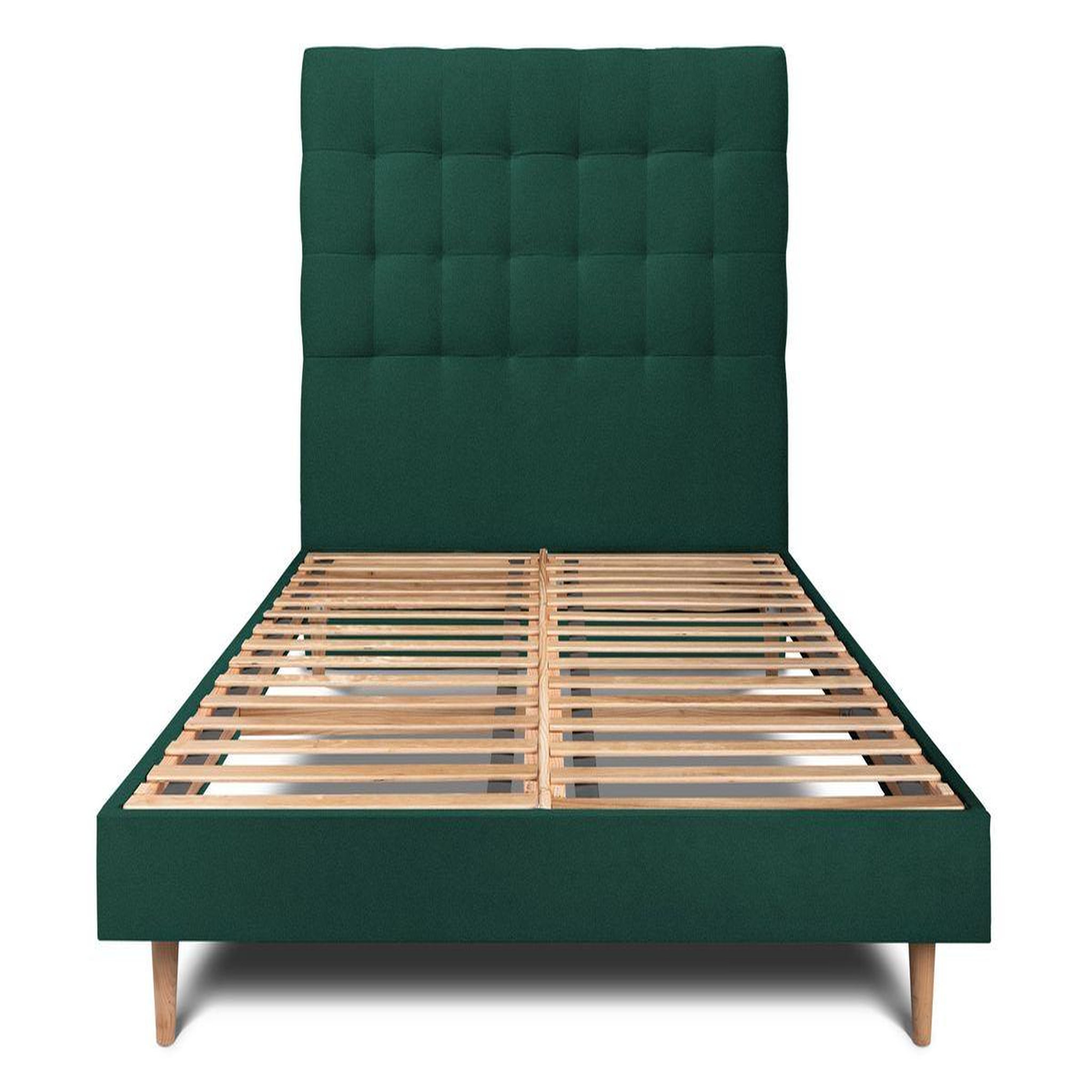 Voir la diapositive 1 : Sommeil de Plomb Lit avec tête de lit capitonnée velours et sommier kit - Hauteur totale : 29cm
