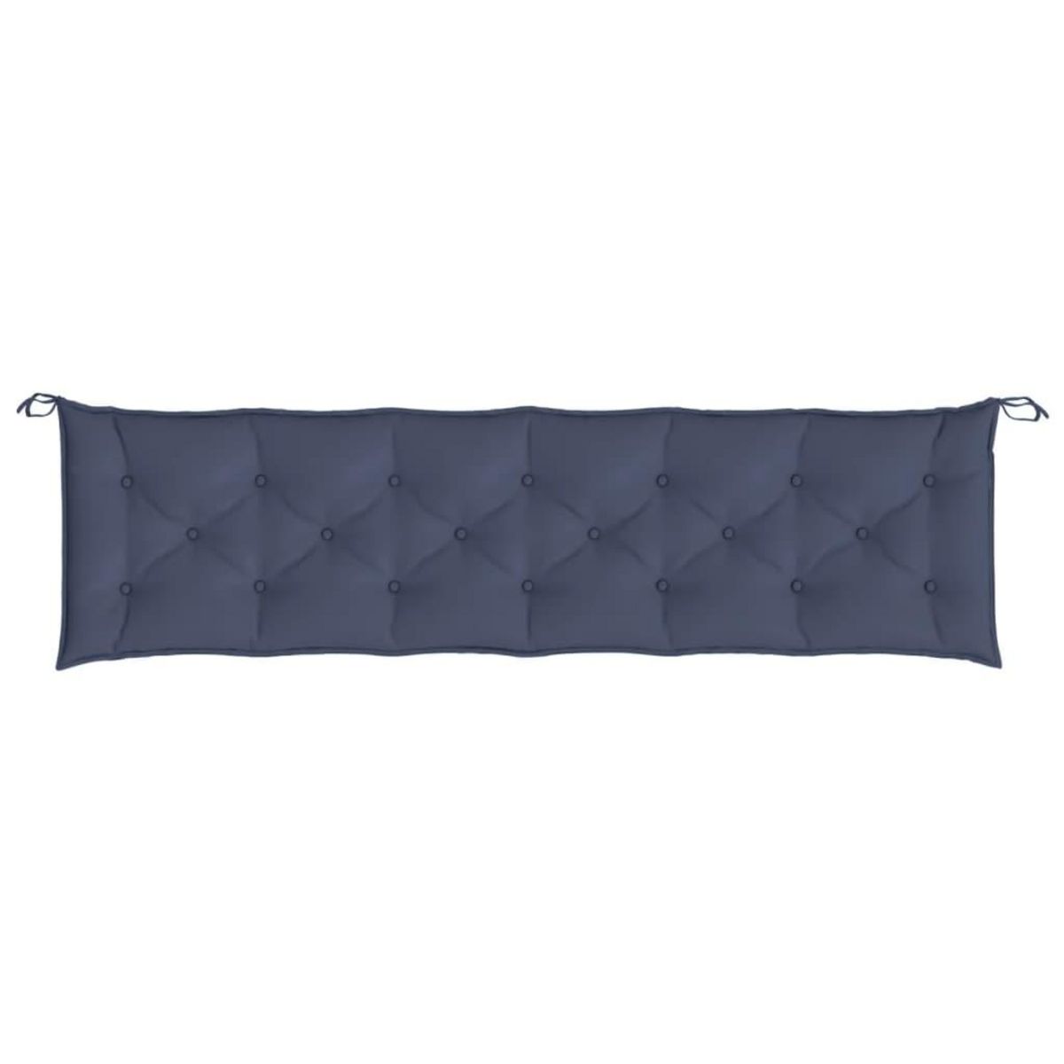 VIDAXL Coussins de banc de jardin lot de 2 bleu marine 200x50x7 cm