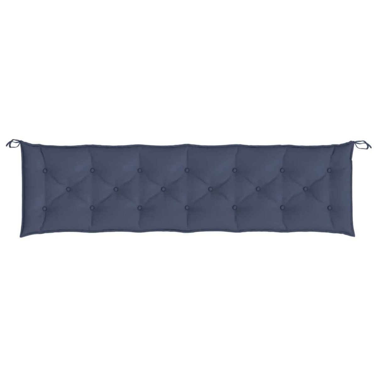 VIDAXL Coussins de banc de jardin lot de 2 bleu marine 200x50x7 cm