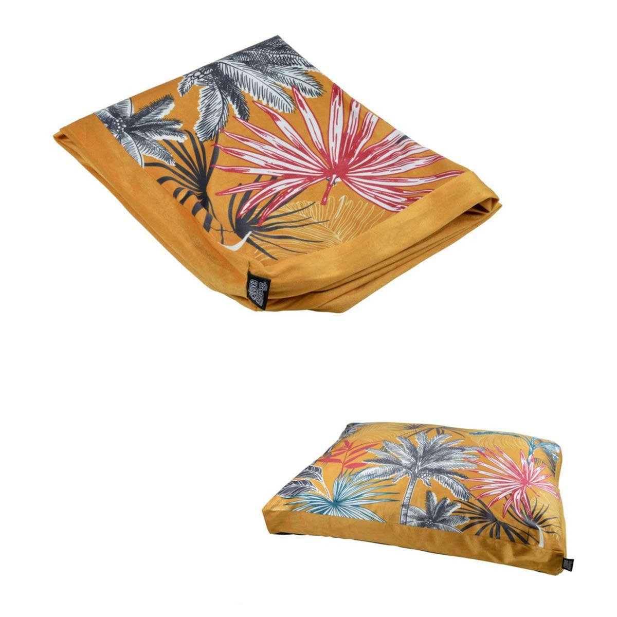 Paris Prix Housse de Coussin pour Chien & Chat  Lodge  80cm Moutarde