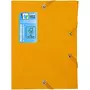 EXACOMPTA Chemise cartonnée à élastique 12x16 cm 3 rabats jaune