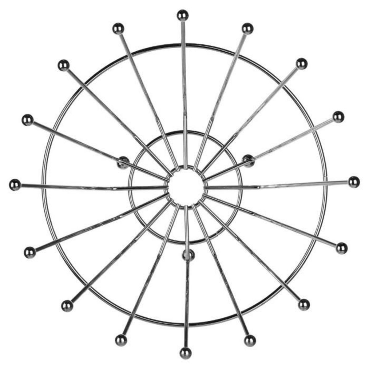 SECRET DE GOURMET Corbeille à Fruits Design  Métal  34cm Argent