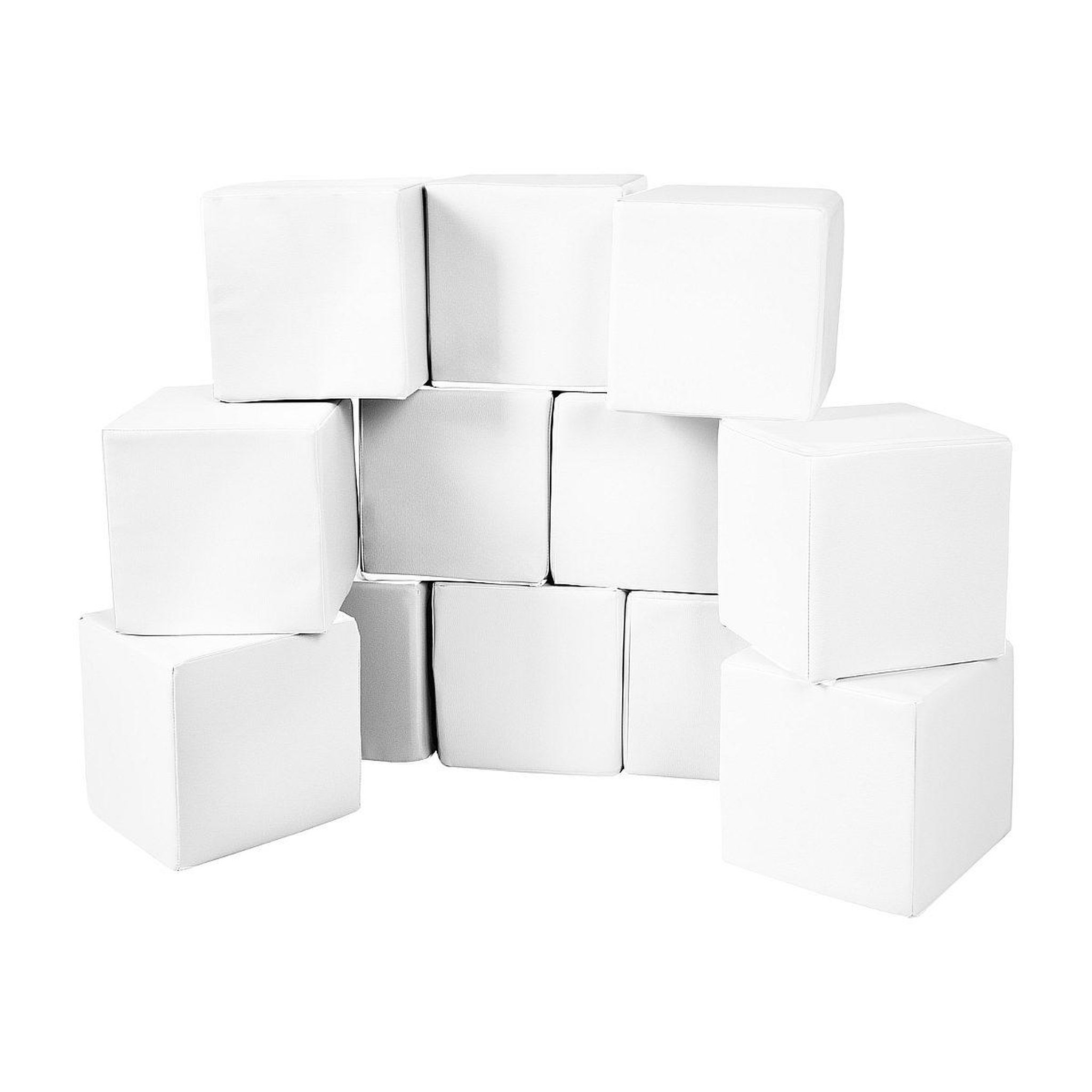 VELINDA Lot cubes xxl mousse 12 pcs blanc