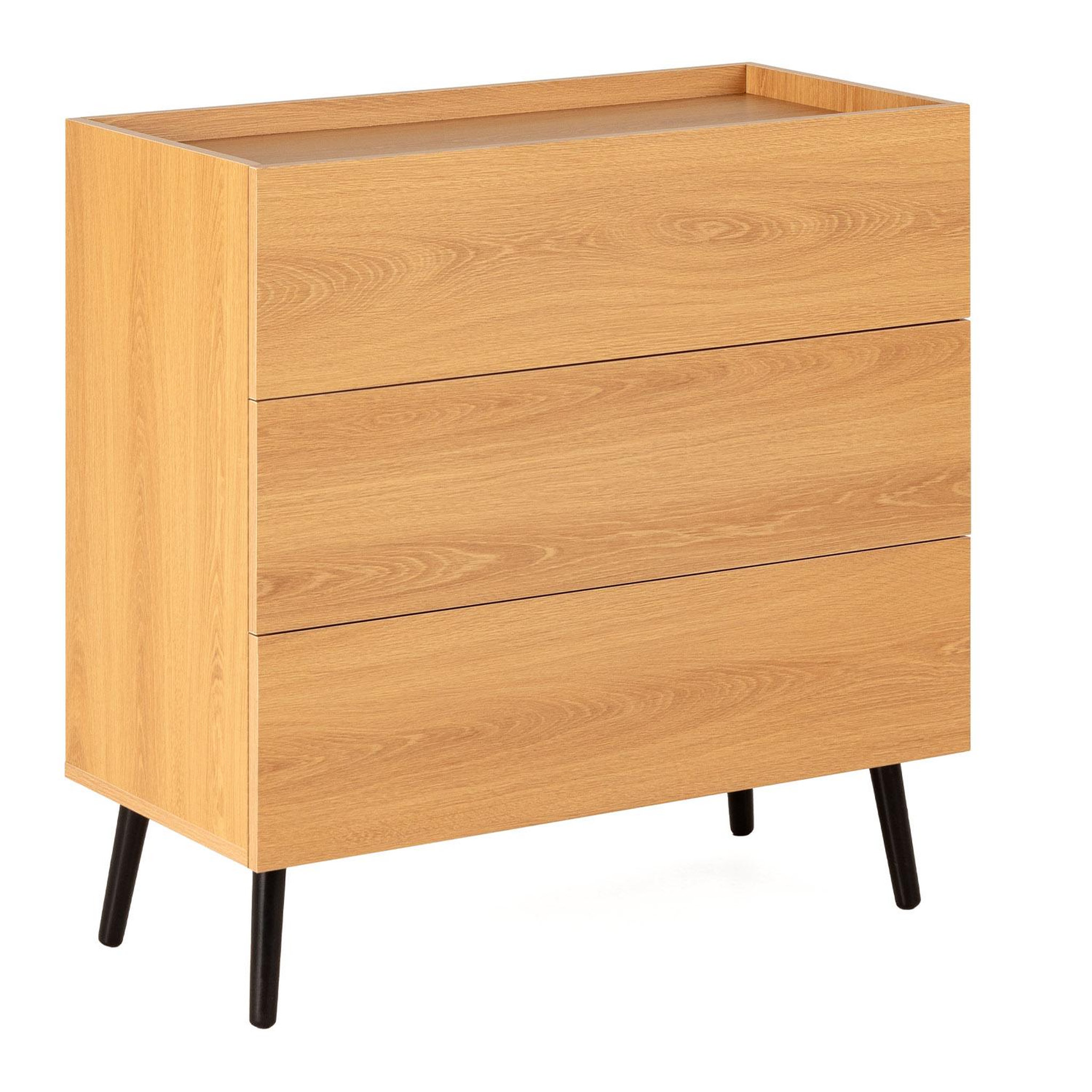 VS VENTA-STOCK Commode Siren 3 tiroirs couleur Chêne