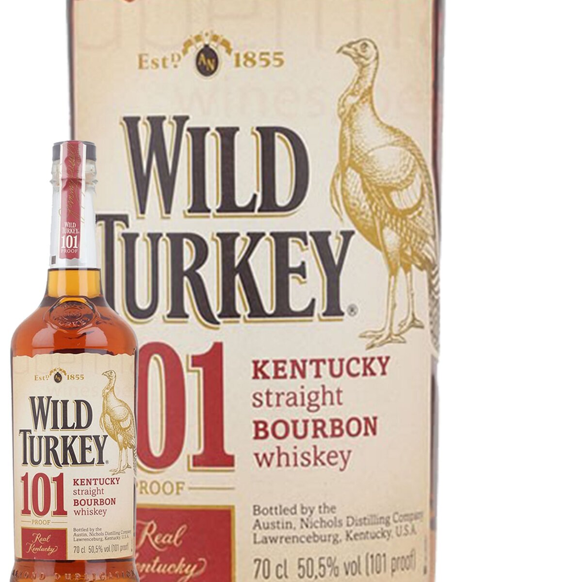 Wild Turkey Whisky Straight Bourbon Wild Turkey 101 Proof 50.5% 
