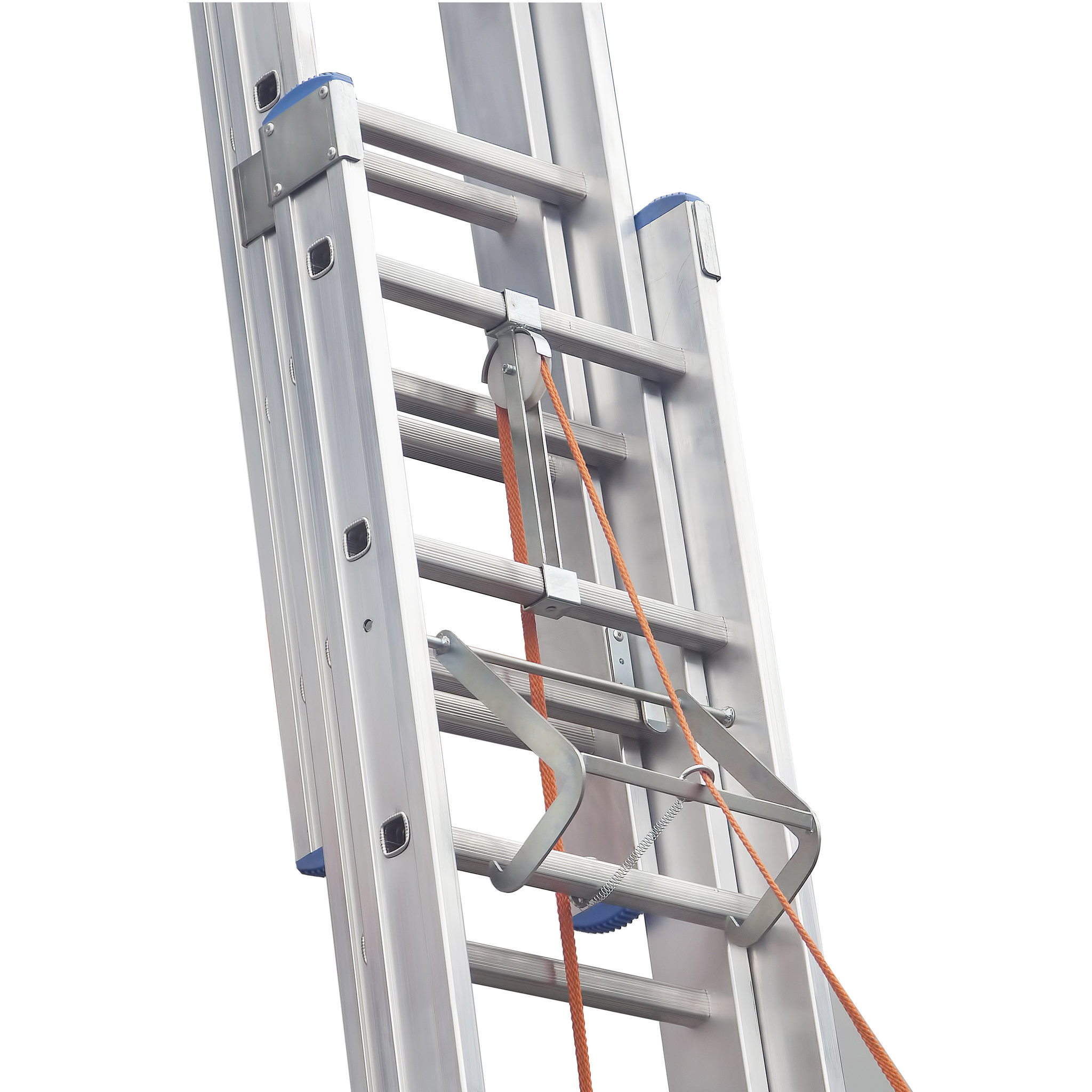 Voir la diapositive 2 : HAILO Echelle de toit coulissante à corde 11m en aluminium - TRIO 