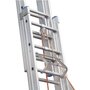 Voir la diapositive 2 : HAILO Echelle de toit coulissante à corde 11m en aluminium - TRIO 