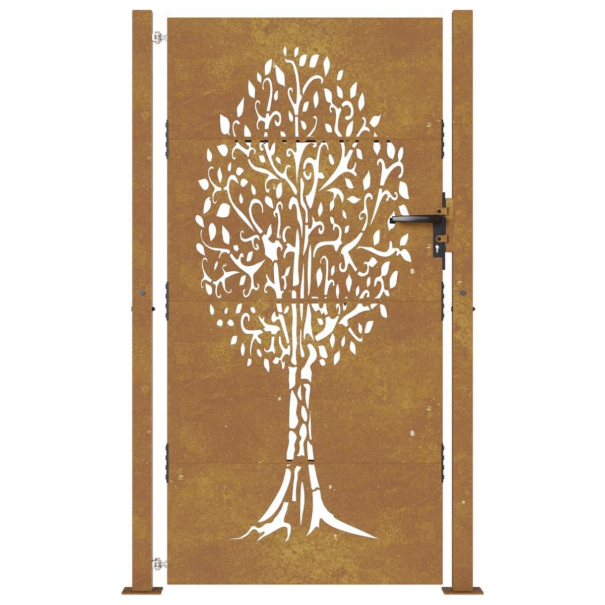 VIDAXL Portail de jardin 105x180 cm acier corten conception de l'arbre