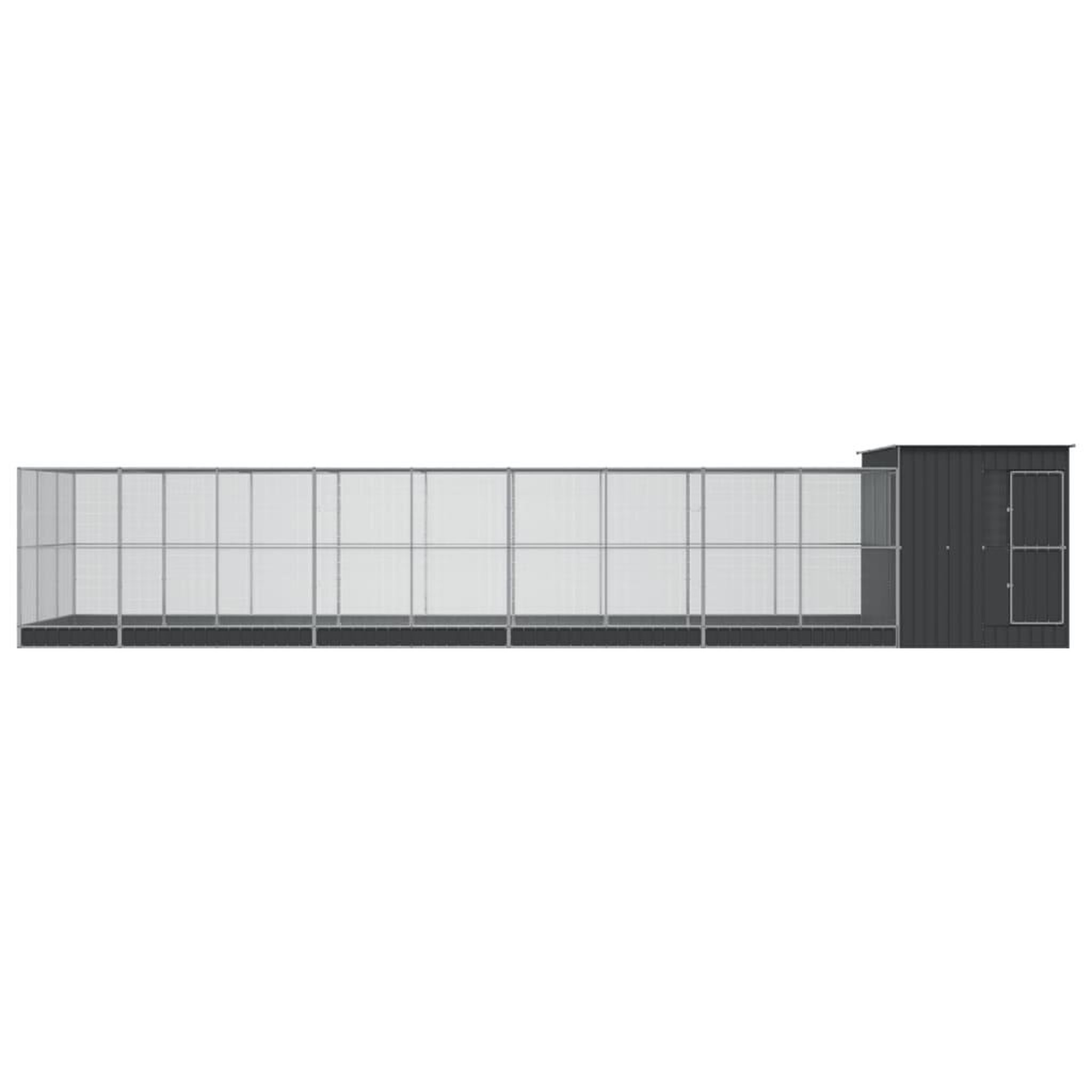 Voir la diapositive 3 : VIDAXL Voliere avec extension argente 1118x303x216 cm acier