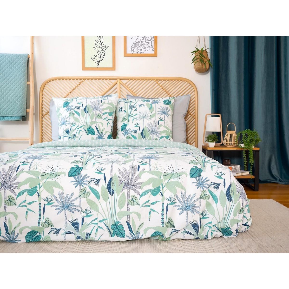 Home collection Parure housse de couette 100% coton 57fils alisco