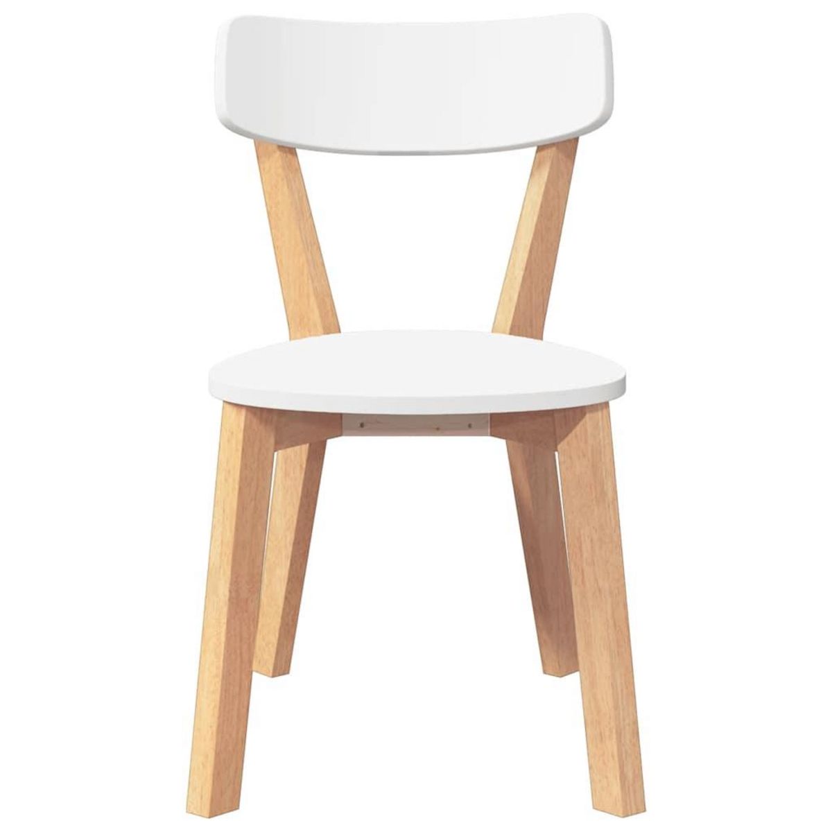 VIDAXL Chaises a manger 2 pcs bois massif caoutchouc