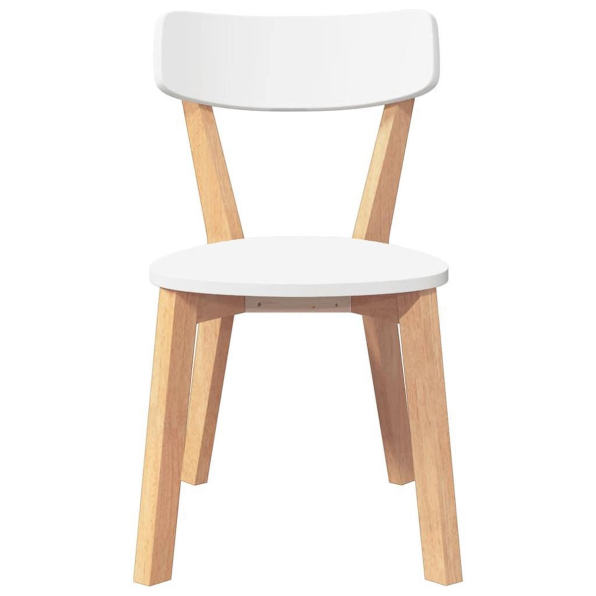 VIDAXL Chaises a manger 2 pcs bois massif caoutchouc