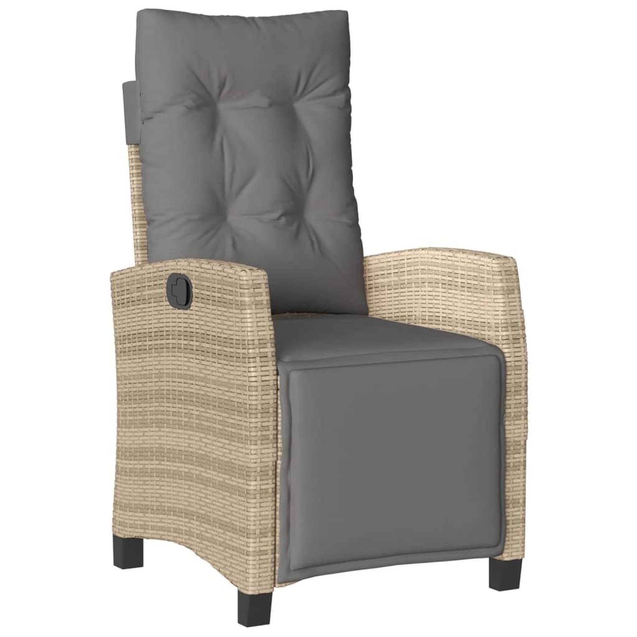 Voir la diapositive 4 : VIDAXL Chaises inclinables de jardin lot de 2 avec repose-pied rotin