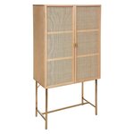 ATMOSPHERA Buffet haut 2 portes en cannage RAYO - Beige