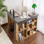 Voir la diapositive 2 : Habitat et Jardin Bureau d'étude en bois  Vesper  - 130 x 120 x 72 cm - AnthracitePin atlantique