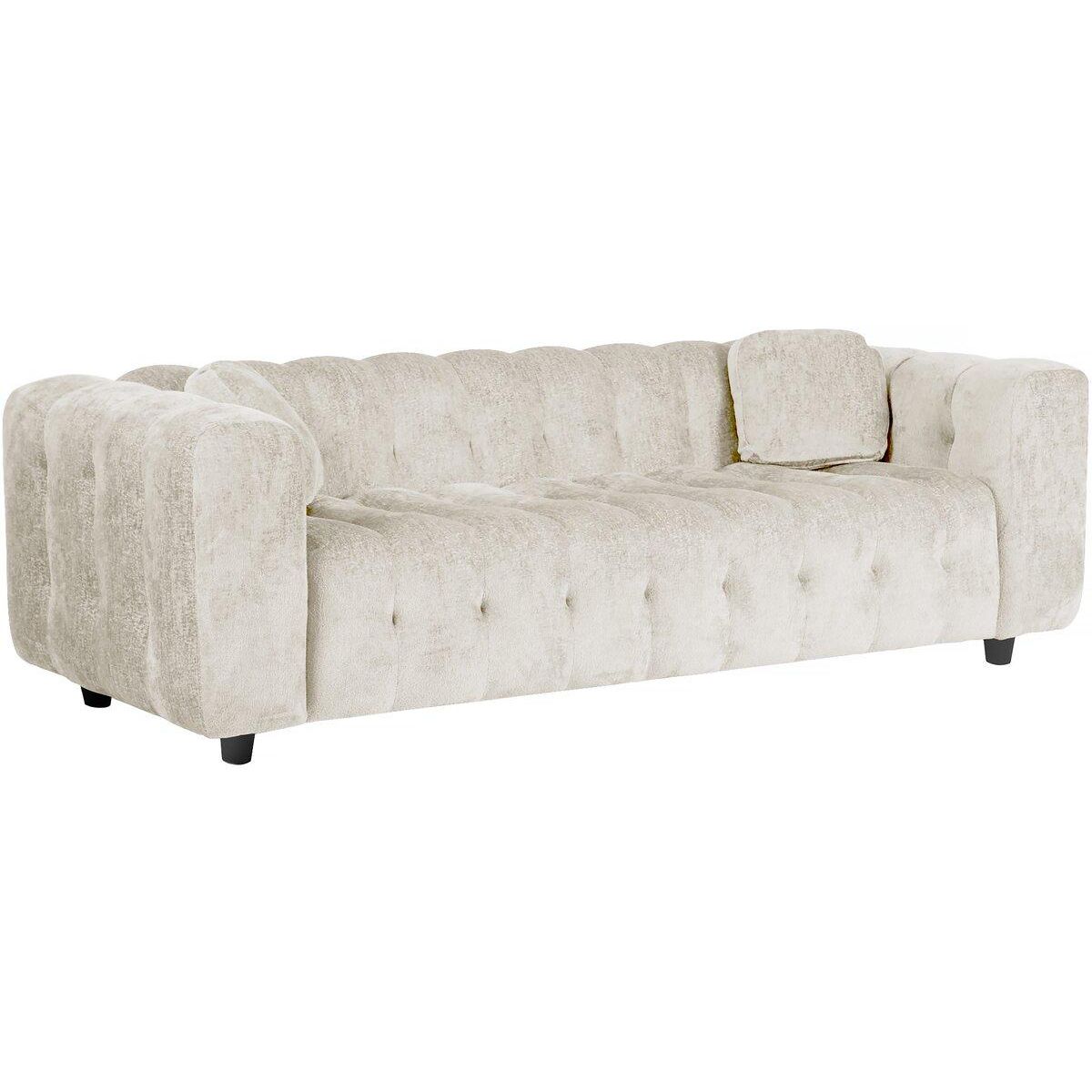 Habitat et Jardin Canapé droit en tissu chenille  Vendome  - 3 places - Beige