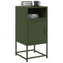 Voir la diapositive 4 : VIDAXL Table de chevet vert olive 36x39x78 cm acier