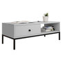 Voir la diapositive 2 : BEST MOBILIER Filipo - table basse - 1 tiroir et 1 niche - 90 cm