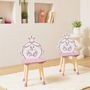 Voir la diapositive 5 : SWEEEK Lot de 2 chaises enfant collection Monsieur/Madame - Madame Princesse. rose