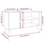 Voir la diapositive 6 : VIDAXL Armoire a disques chene fume 84,5x38x48 cm bois d'ingenierie