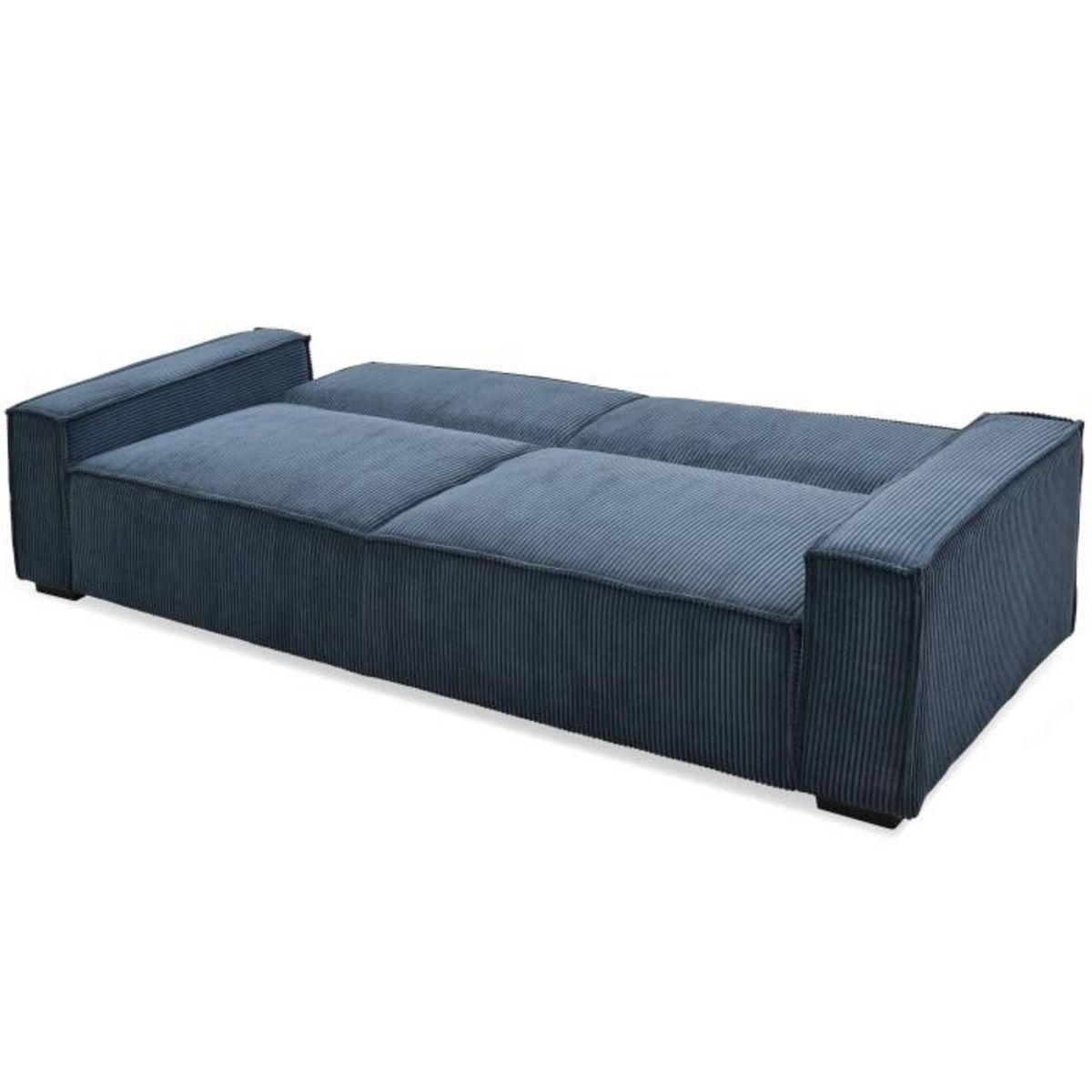 Paris Prix Canapé Convertible 3 Places Velours  Dudley  230cm Bleu