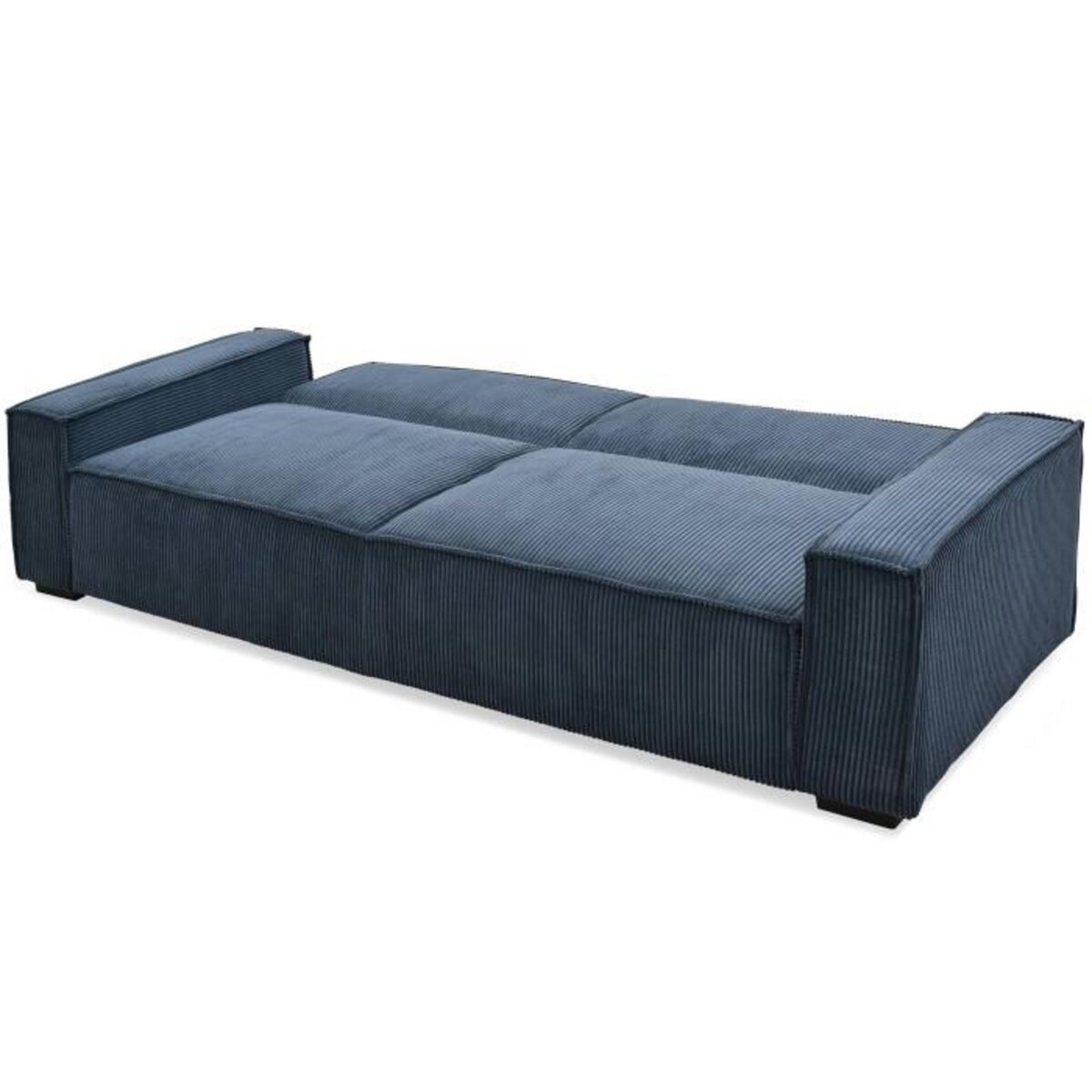 Paris Prix Canapé Convertible 3 Places Velours  Dudley  230cm Bleu